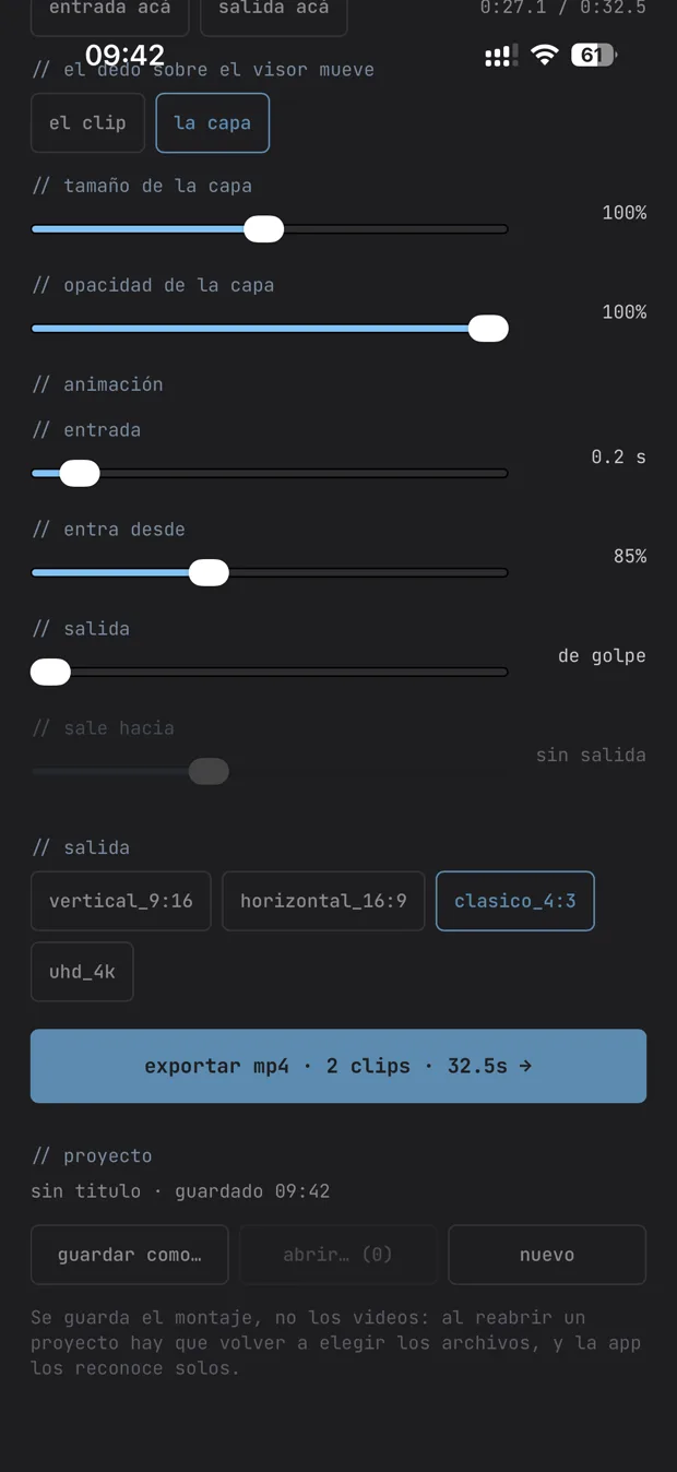 Formatos de salida y exportación del proyecto en Predit